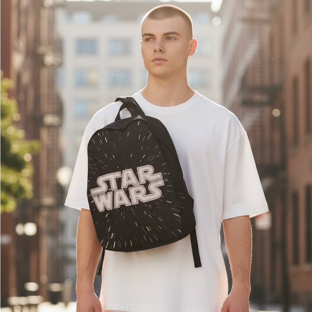 Vintage Style Star Wars Classic Black Galactic Backpack